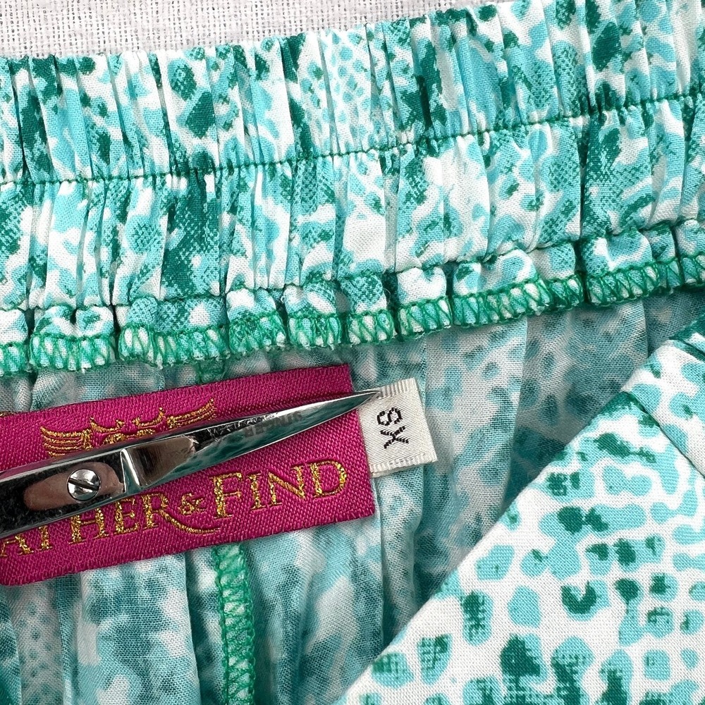 FEATHER & FIND Set XS Blue Python Snake Paradisio Ruffle Top Relax Pant Bamboo - Picture 10 of 16